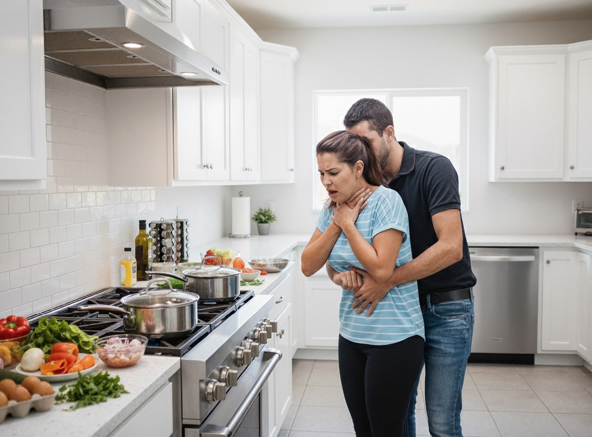 O que fazer em caso de engasgo